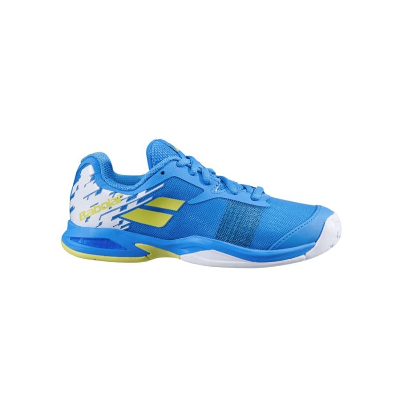 Shop the Babolat Jet Allcourt Malibu Blue Junior Tennis Shoe